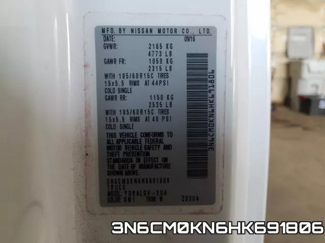 3N6CM0KN6HK691806 фото 2
