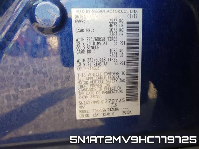 5N1AT2MV9HC779725 фото 2