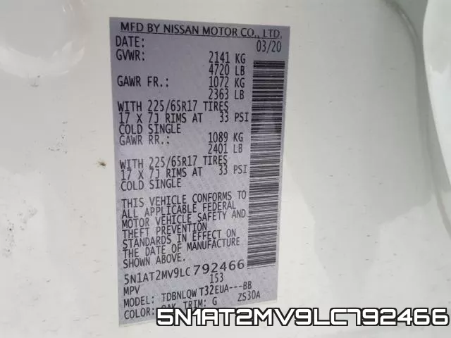 5N1AT2MV9LC792466 фото 2