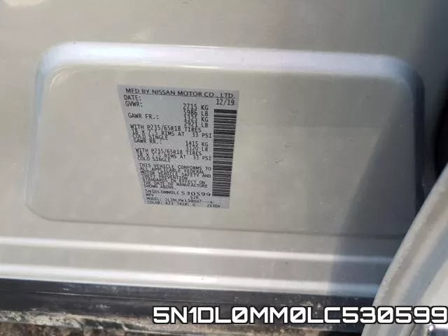 5N1DL0MM0LC530599 фото 2