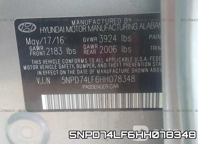 5NPD74LF6HH078348 фото 10