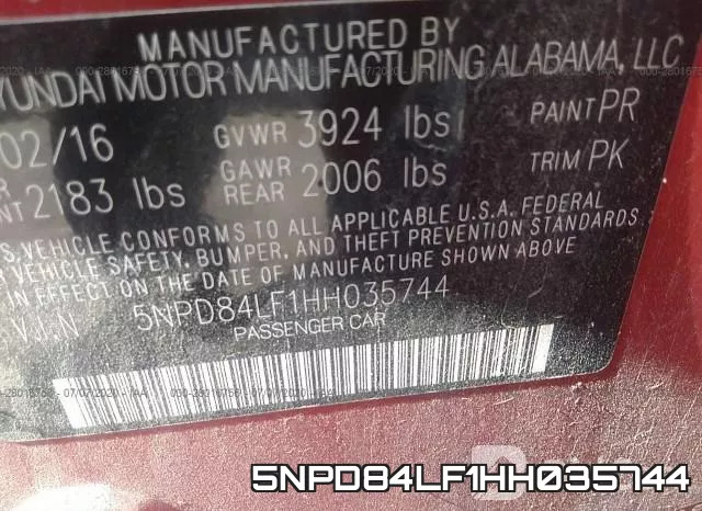 5NPD84LF1HH035744 фото 10