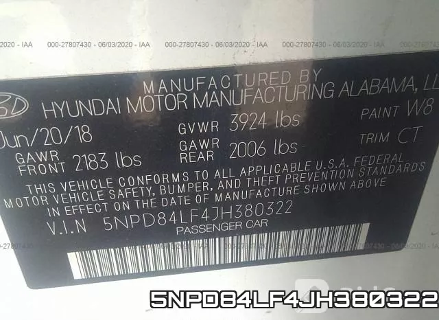 5NPD84LF4JH380322 фото 10