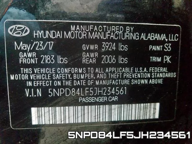 5NPD84LF5JH234561 фото 2