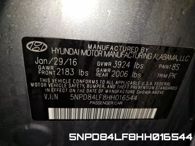 5NPD84LF8HH016544 фото 2