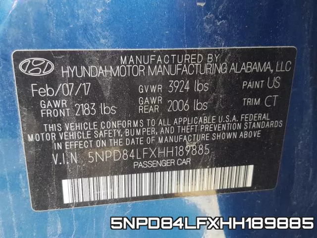 5NPD84LFXHH189885 фото 2