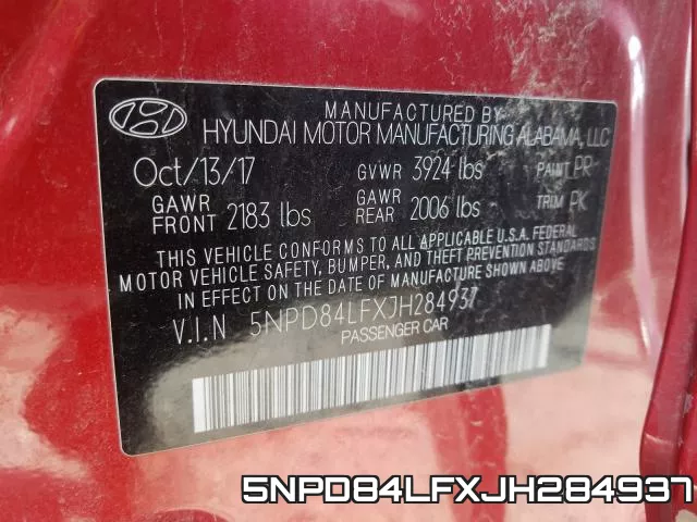 5NPD84LFXJH284937 фото 2