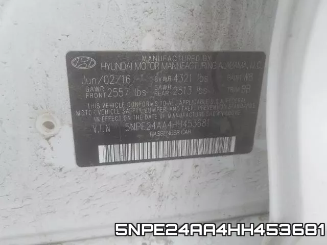 5NPE24AA4HH453681 фото 2