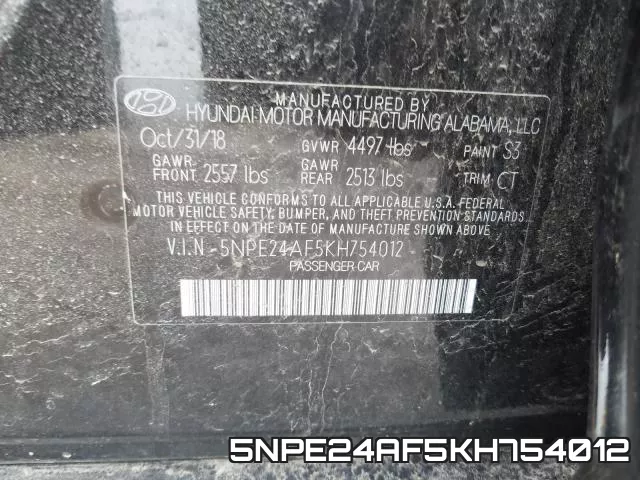5NPE24AF5KH754012 фото 2