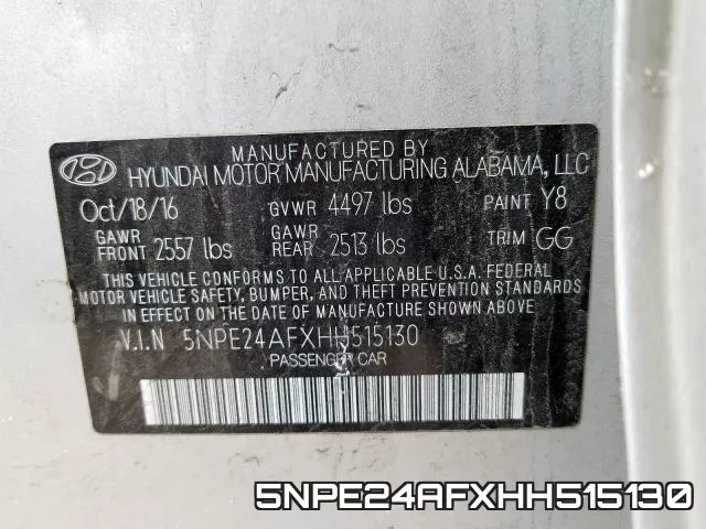 5NPE24AFXHH515130 фото 2