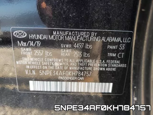 5NPE34AF0KH784757 фото 2