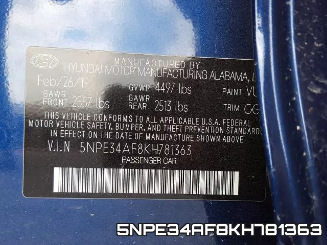 5NPE34AF8KH781363 фото 2