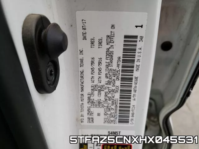 5TFAZ5CNXHX045531 фото 2