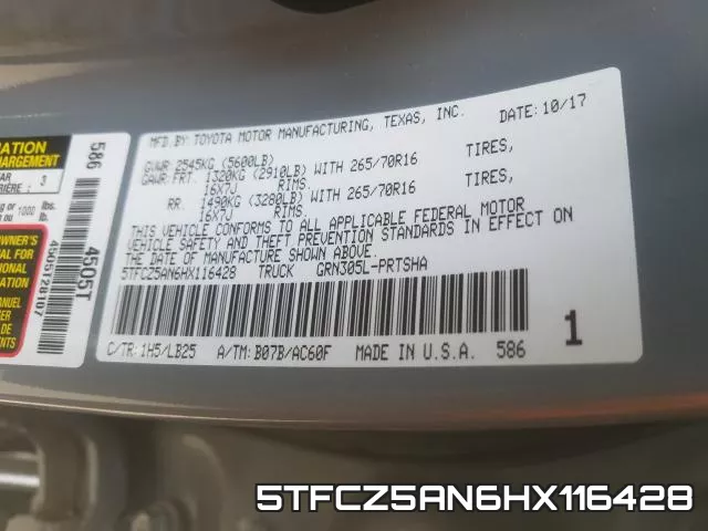 5TFCZ5AN6HX116428 фото 2