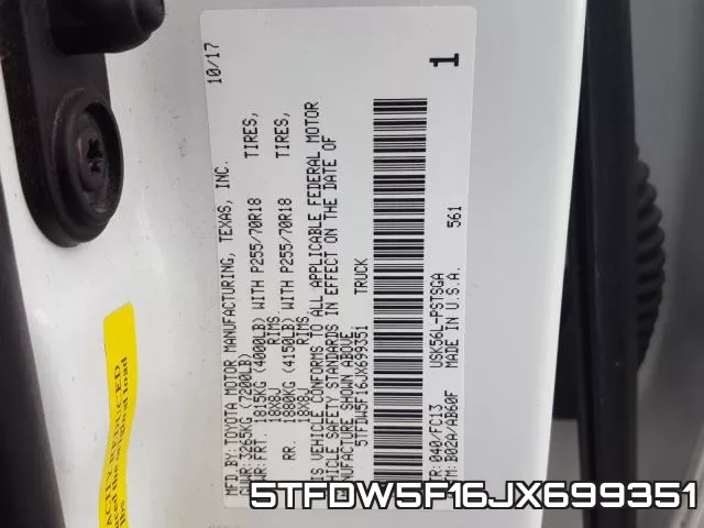 5TFDW5F16JX699351 фото 2