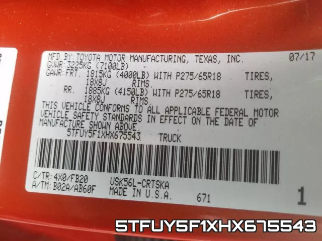 5TFUY5F1XHX675543 фото 2
