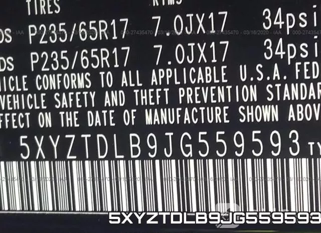 5XYZTDLB9JG559593 фото 10