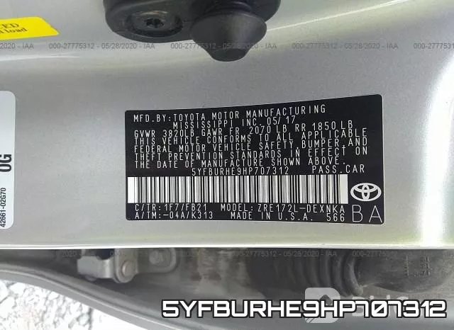 5YFBURHE9HP707312 фото 10