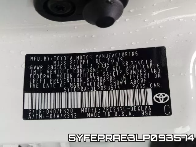 5YFEPRAE3LP093574 фото 2
