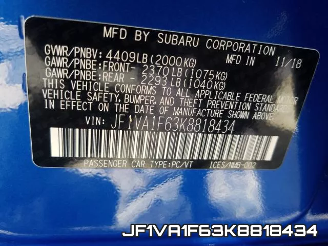 JF1VA1F63K8818434 фото 2