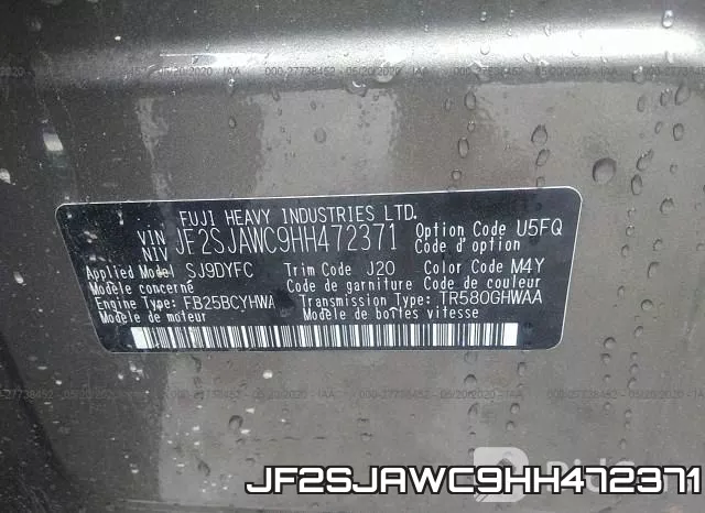 JF2SJAWC9HH472371 фото 10