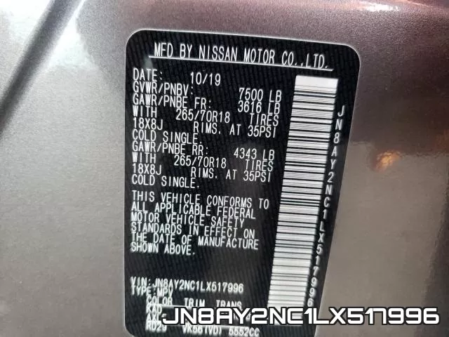 JN8AY2NC1LX517996 фото 2