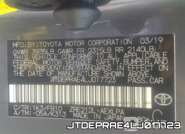 JTDEPRAE4LJ017723 фото 10