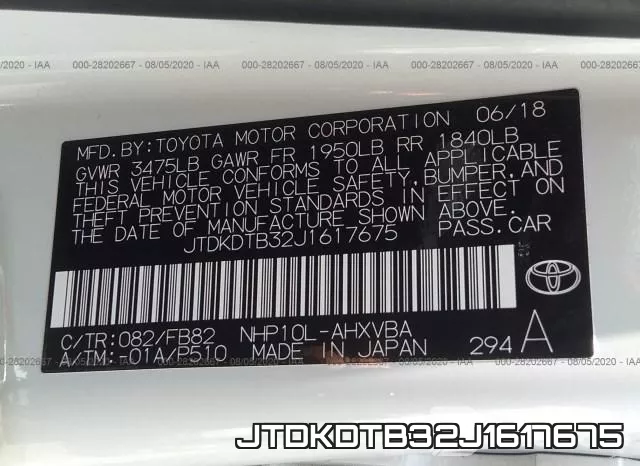 JTDKDTB32J1617675 фото 10