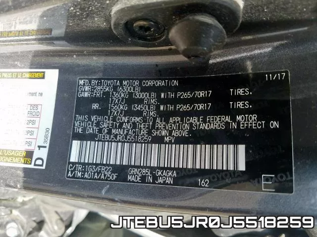 JTEBU5JR0J5518259 фото 2
