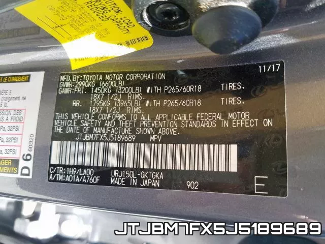 JTJBM7FX5J5189689 фото 2