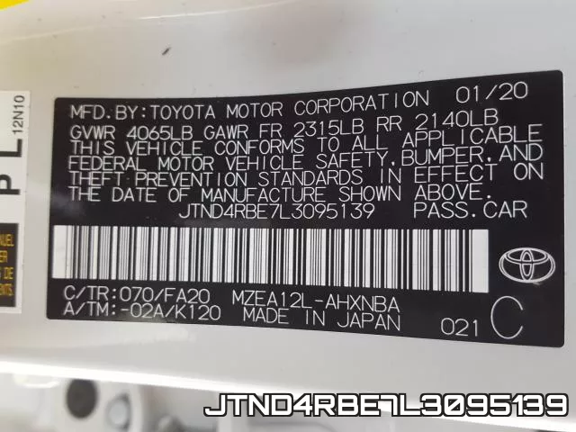 JTND4RBE7L3095139 фото 2