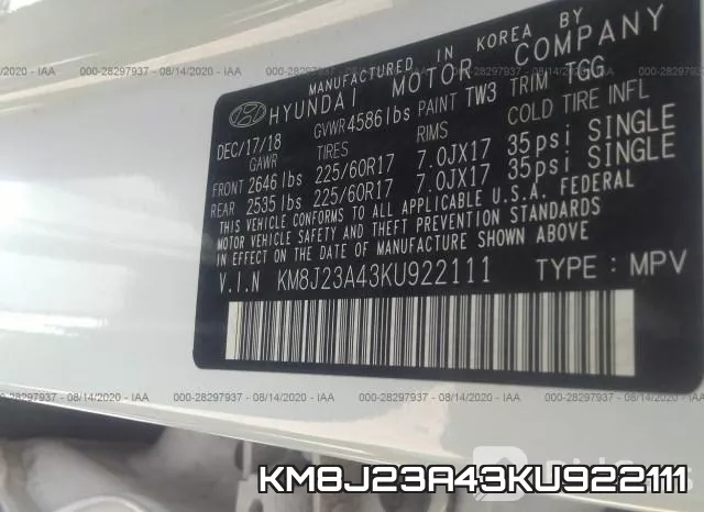 KM8J23A43KU922111 фото 10