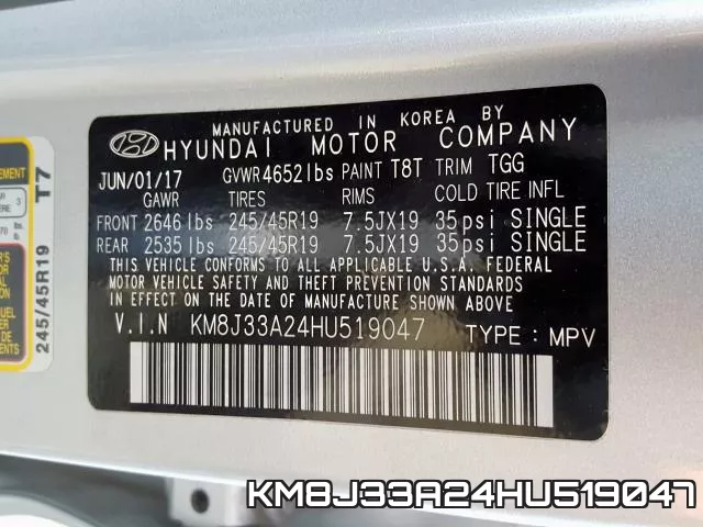 KM8J33A24HU519047 фото 2