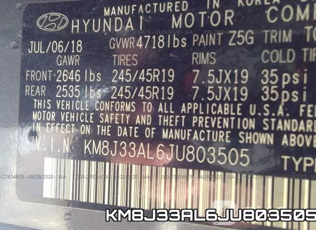 KM8J33AL6JU803505 фото 10