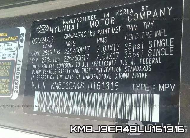 KM8J3CA48LU161316 фото 10