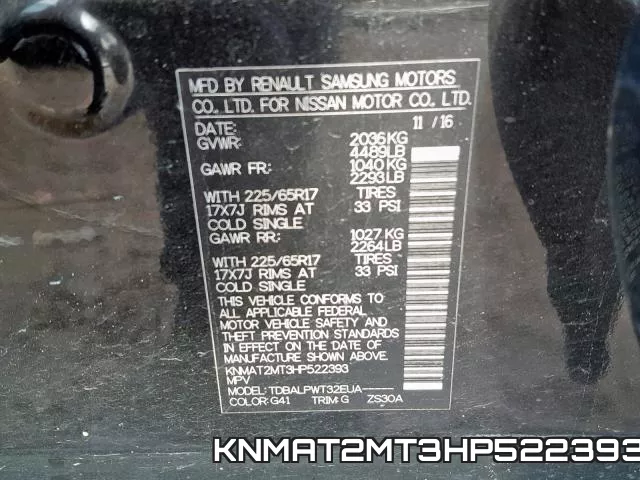 KNMAT2MT3HP522393 фото 2