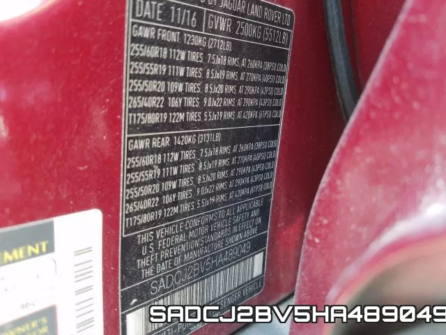 SADCJ2BV5HA489049 фото 2