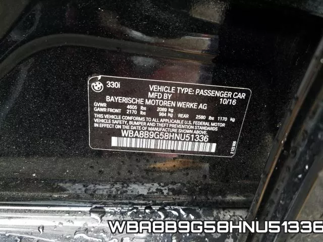 WBA8B9G58HNU51336 фото 2
