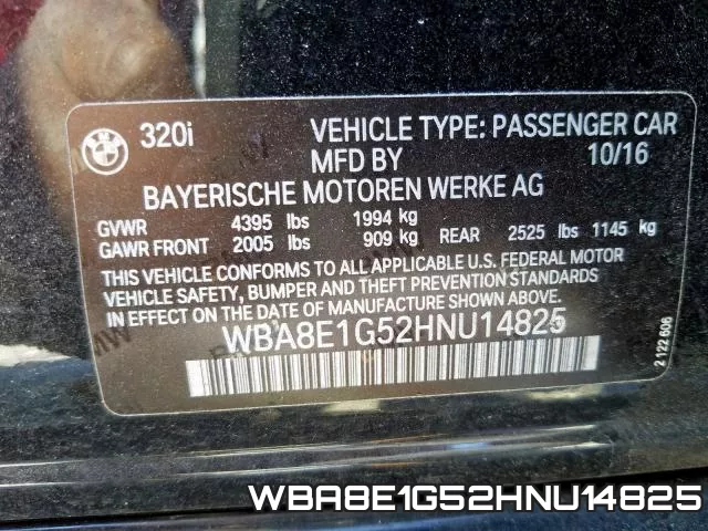WBA8E1G52HNU14825 фото 2
