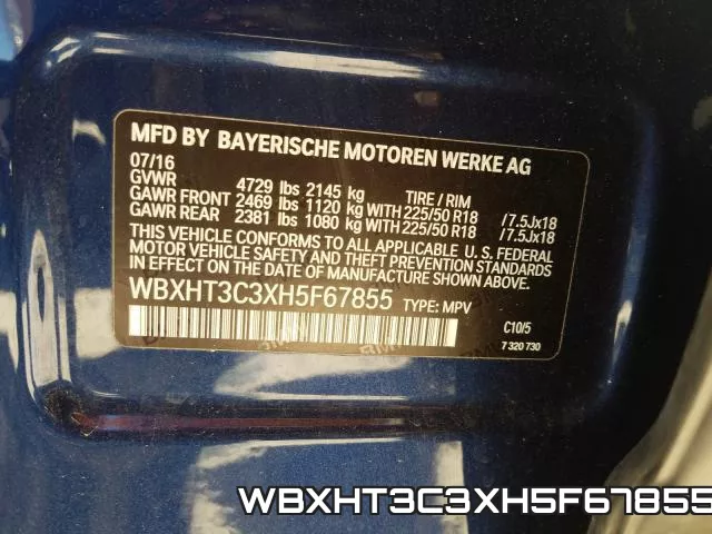 WBXHT3C3XH5F67855 фото 2