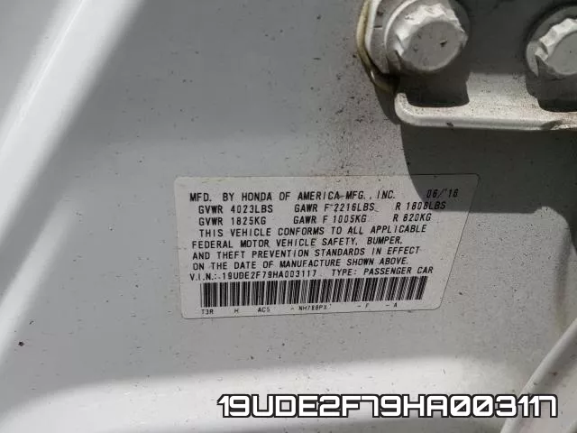 19UDE2F79HA003117 фото 2