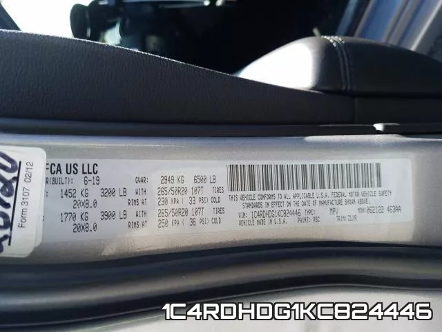 1C4RDHDG1KC824446 фото 2
