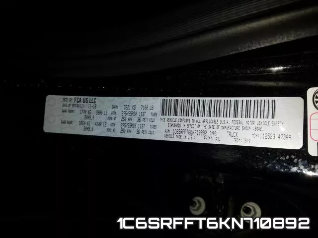 1C6SRFFT6KN710892 фото 2