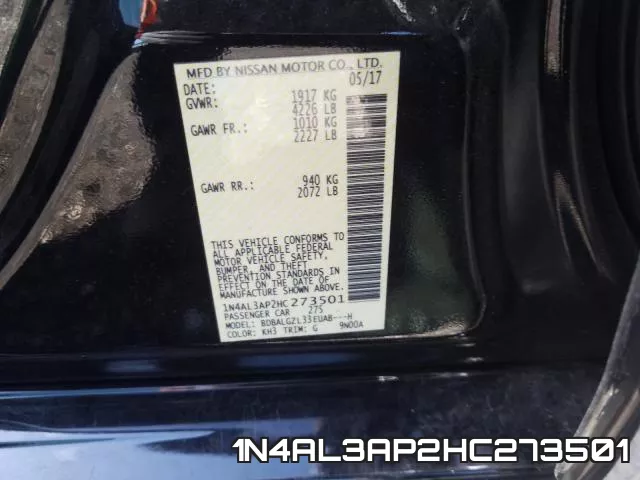 1N4AL3AP2HC273501 фото 2