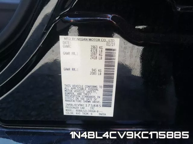 1N4BL4CV9KC175885 фото 2