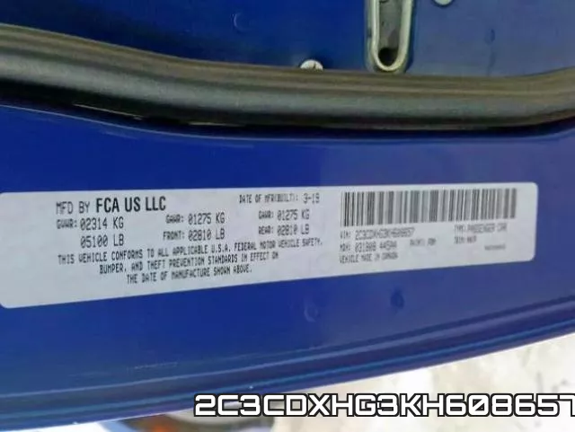 2C3CDXHG3KH608657 фото 2