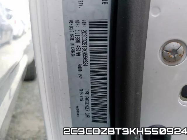 2C3CDZBT3KH550924 фото 2