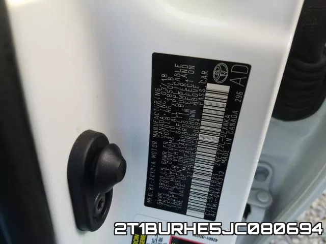 2T1BURHE5JC080694 фото 2