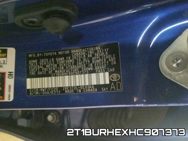 2T1BURHEXHC907373 фото 2