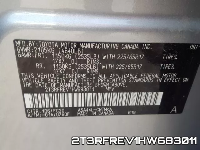 2T3RFREV1HW683011 фото 2